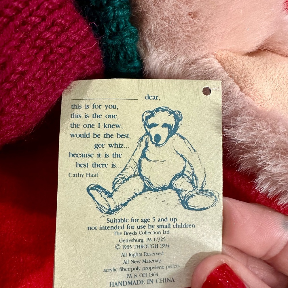 J.B. Bean series pig in Christmas sweater NWT great condition - Picture 2 of 10